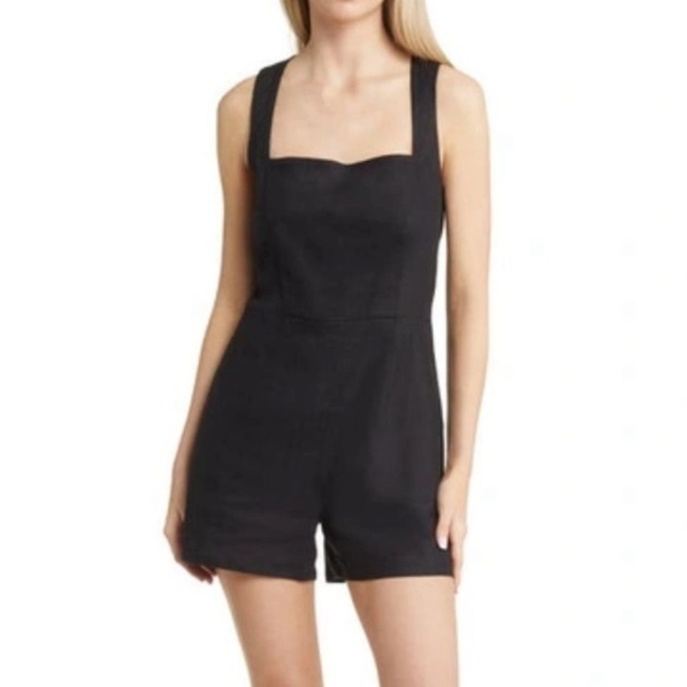 SALE 5/$25 📦 Chelsea28 Linen Blend Square Neck Romper XS